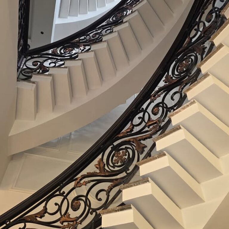 Brass Staircase Railing Design in Delhi