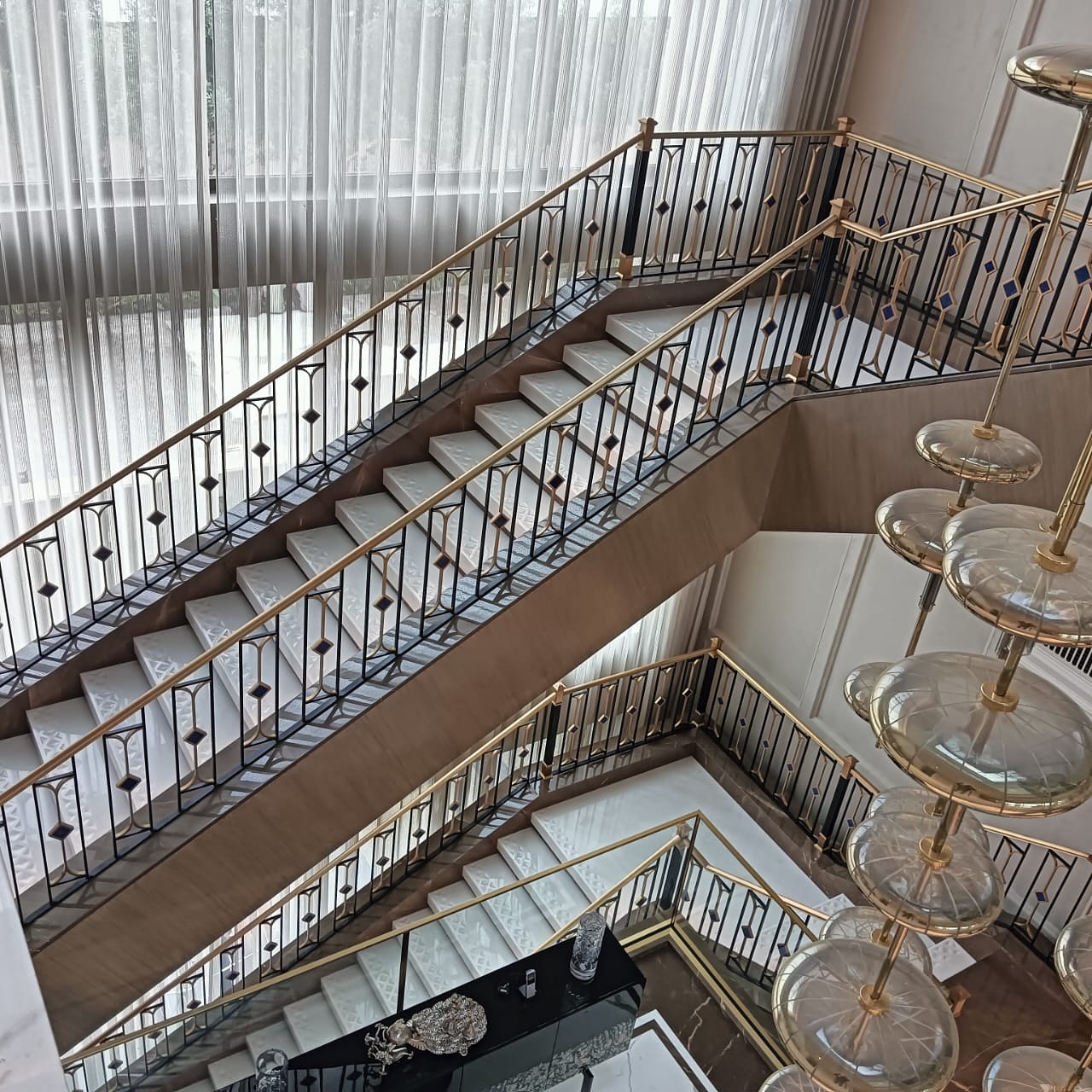 Premium brass railing design for home