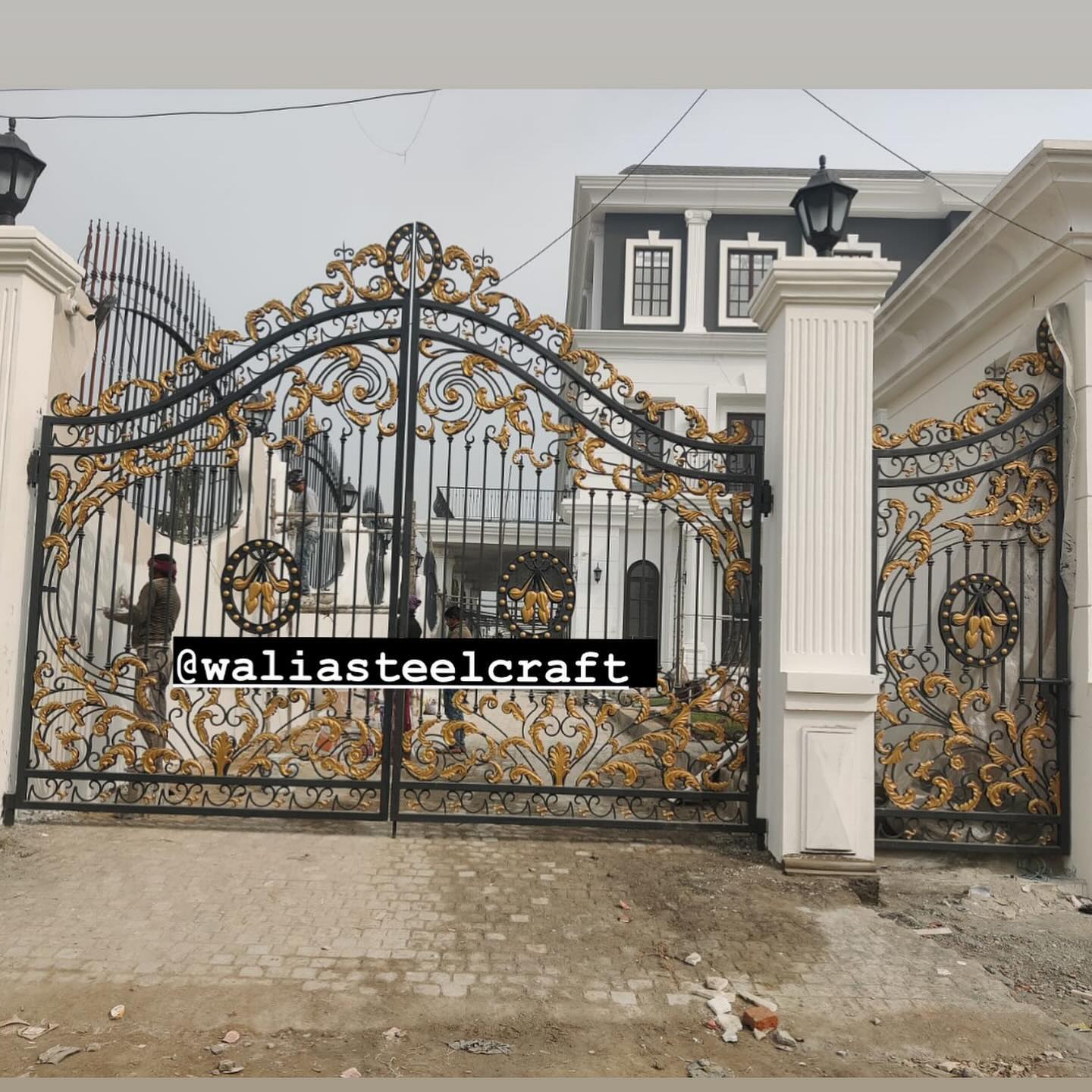 Decorative classical iron gate