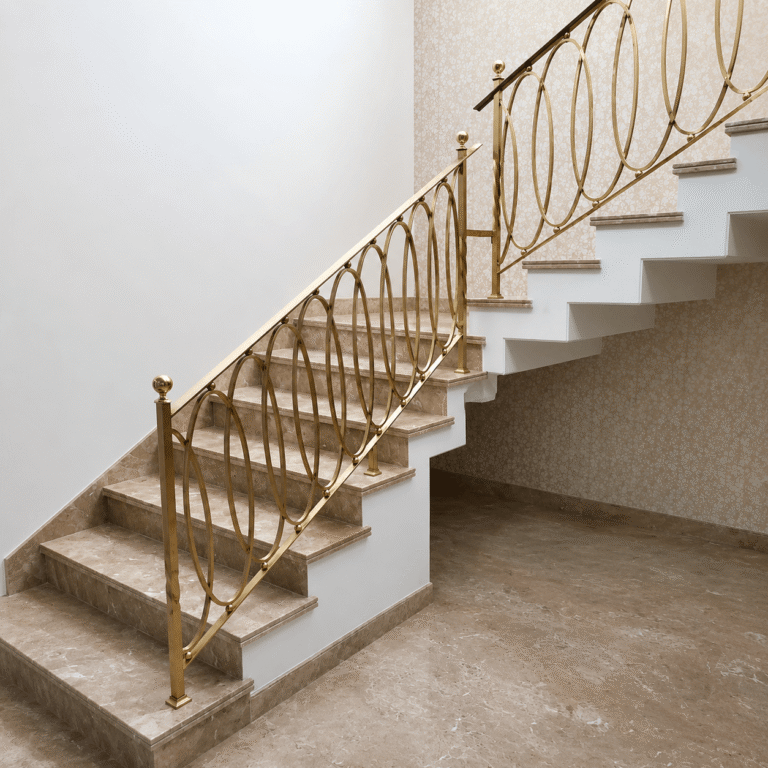 Brass Staircase Railing Design in Hyderabad