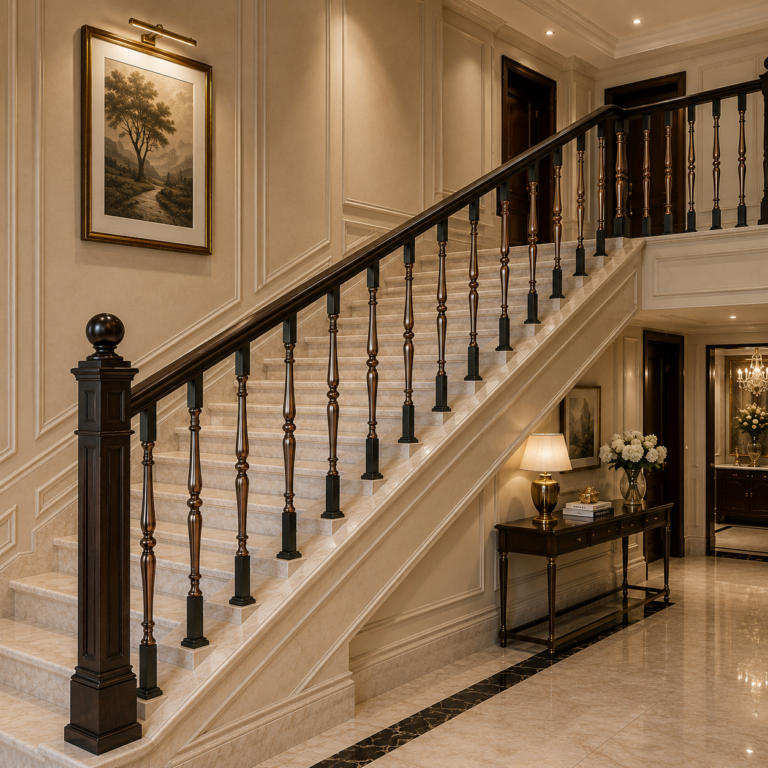 Decorative Brass Railing for Staircase in Bangalore