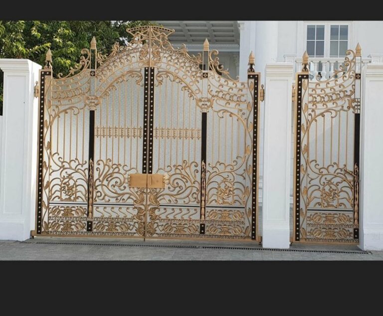 Modern Wrought Iron Gate Design for House in Mangaluru